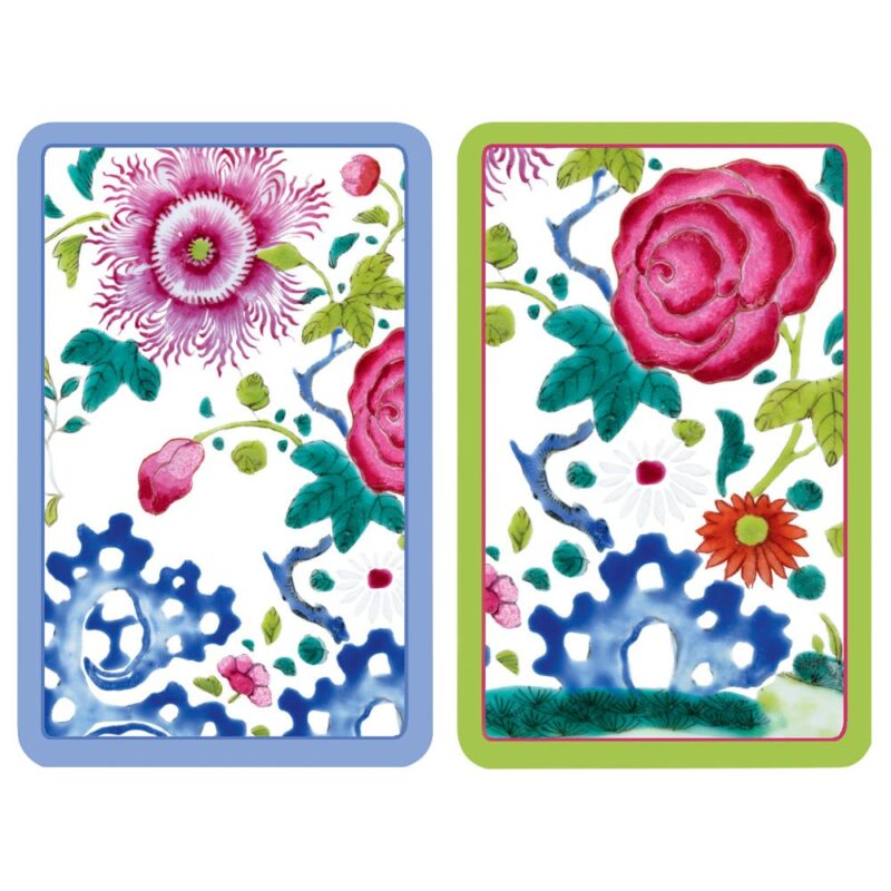 caspari decorative playing cards floral porcelain