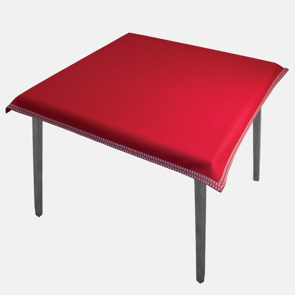 modern interiors red baize card table cloth