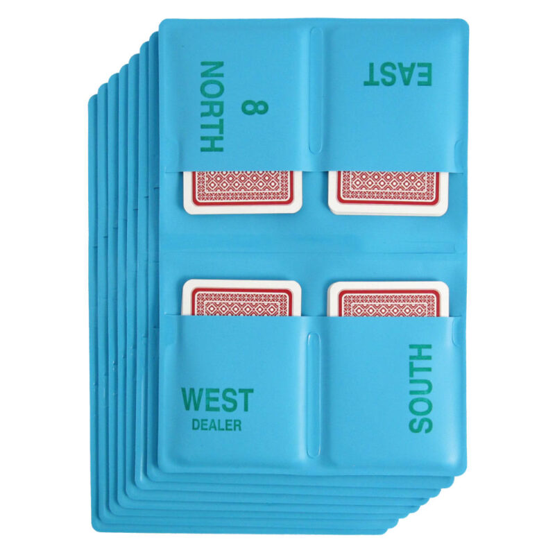 azure blue jannersten 2-ply wallet for duplicate bridge