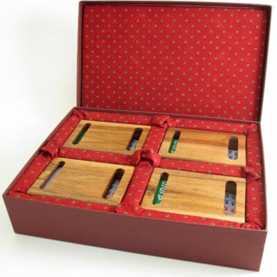 Luxury Walnut Wood Boxes for Bidding in a Handmade Presentation Case