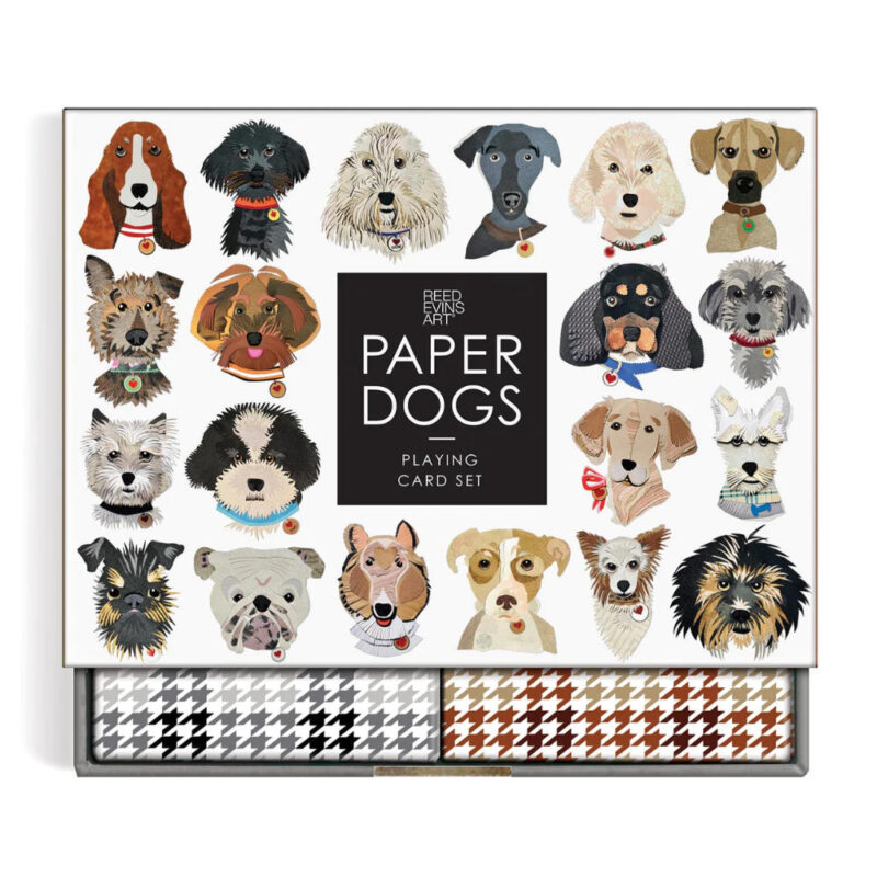 galison mudpuppy paper dogs playing card set