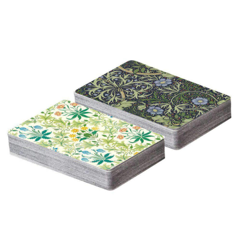 galison mudpuppy william morris celandine and seaweed playing card twin decks