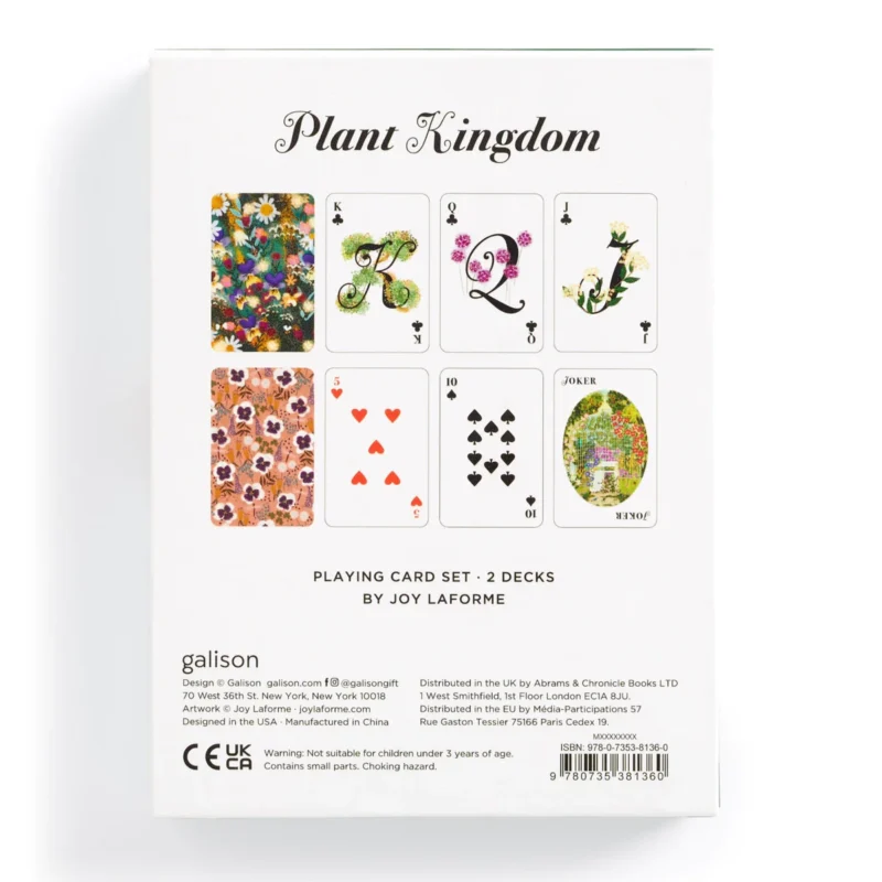 joy laforme plant kingdom playing cards set box back