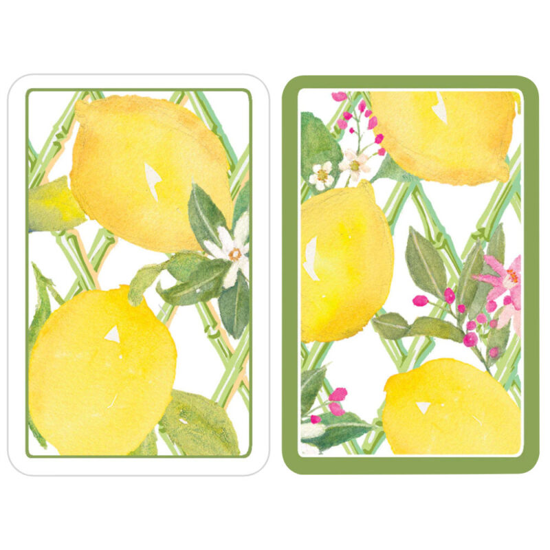 caspari decorative playing cards limoncello