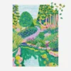 high grove 1000 piece jigsaw puzzle by alice brisland from galison jigsaw partly complete