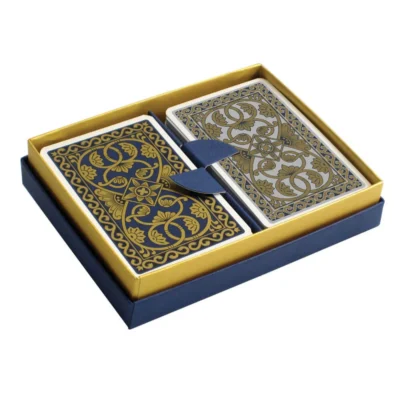 Emporium Playing Cards – Petrol Blue and Grey