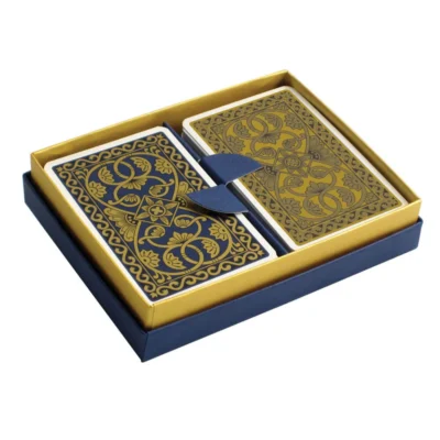 Emporium Playing Cards – Petrol Blue and Mustard