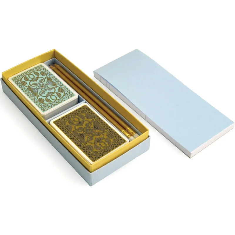Emporium Bridge Gift Set Duck Egg Blue and Mustard