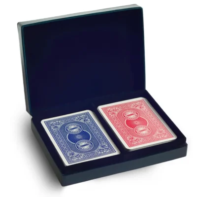 Green Leather Playing Card Box