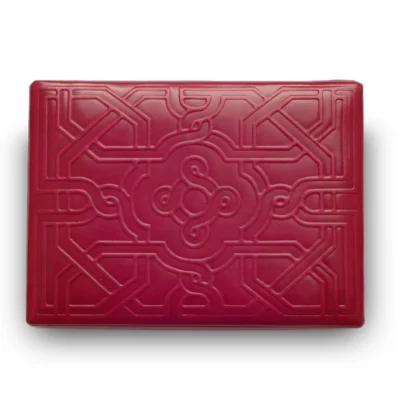 Red Leather Playing Card Box