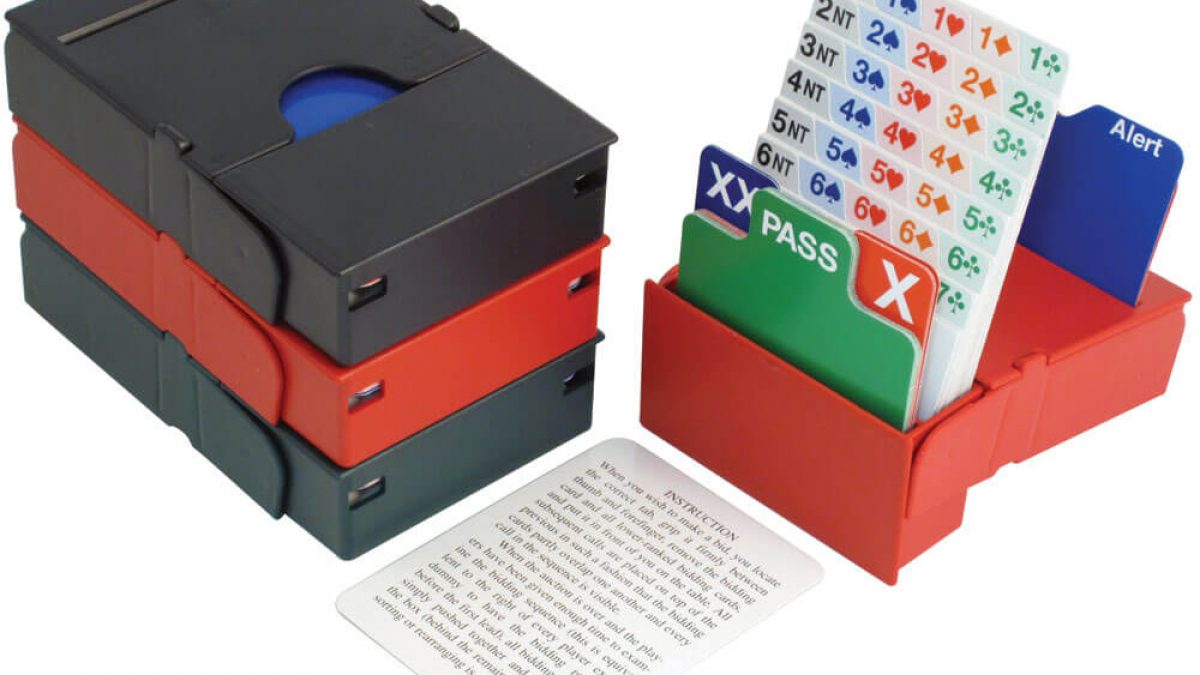 Jannersten Bid Buddy Bridge bidding boxes with cards set of 4 Green 