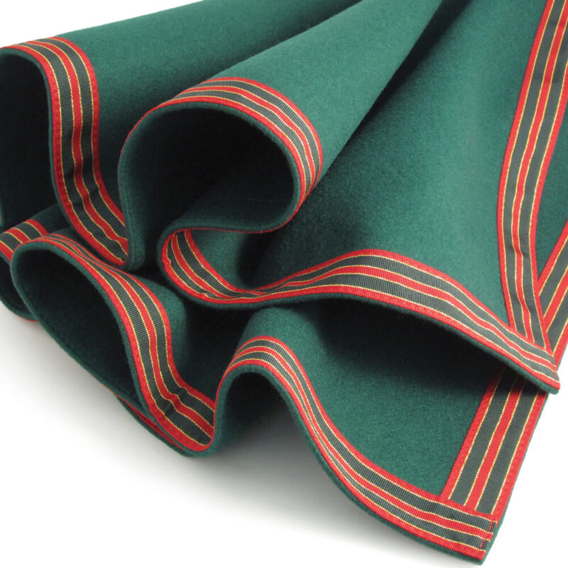 Green Baize Bridge Cloth with Petersham Border