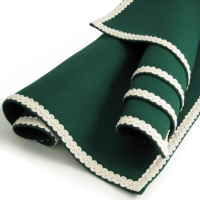 Green Baize Bridge Cloth – Ivory Braid