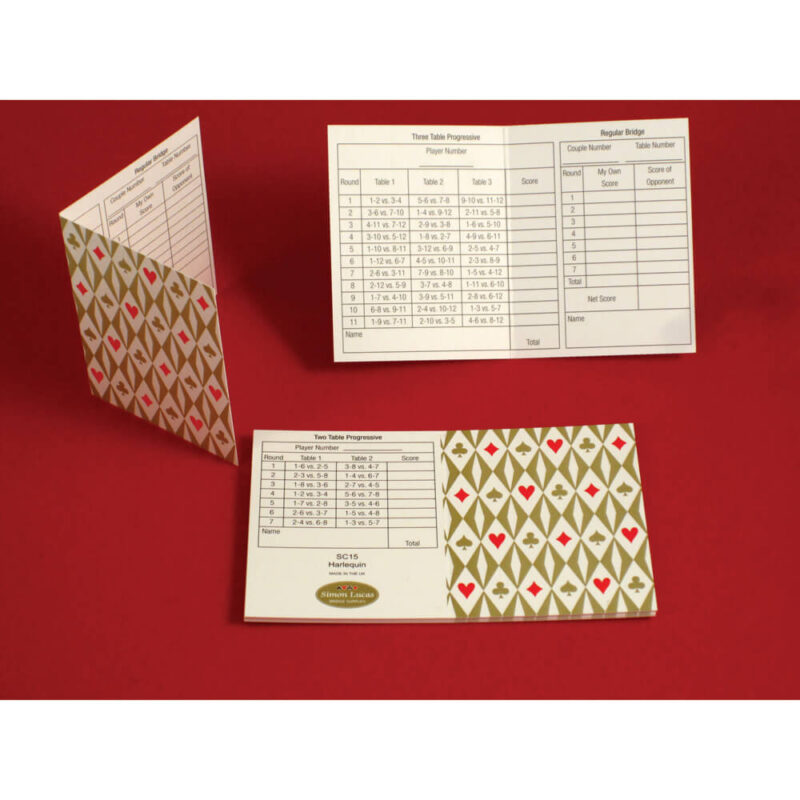 Simon Lucas Set of 12 Tally Cards - Harlequin