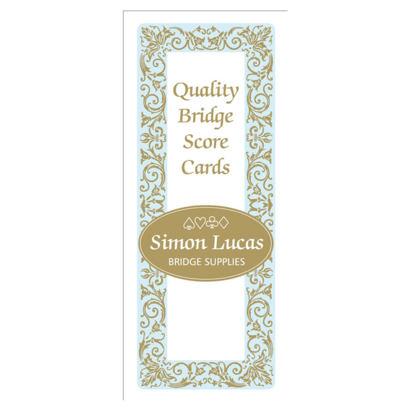 Simon Lucas Score Pad with Decorative Cover - Rubber Bridge